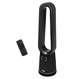 Russell Hobbs Bladeless Electric Heater & Cooling Fan 2000W with Remote Control in Black, 10 Fan Speeds & 4 Modes, Hot & Cool with Touch Control, and LED Display, 8-hour Timer, RHBHC2030B