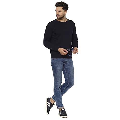 Image of Mack Jonney Fleece Round Neck Sweatshirt for Men (Pack of 2)-SW RN NVY Sky 02-P