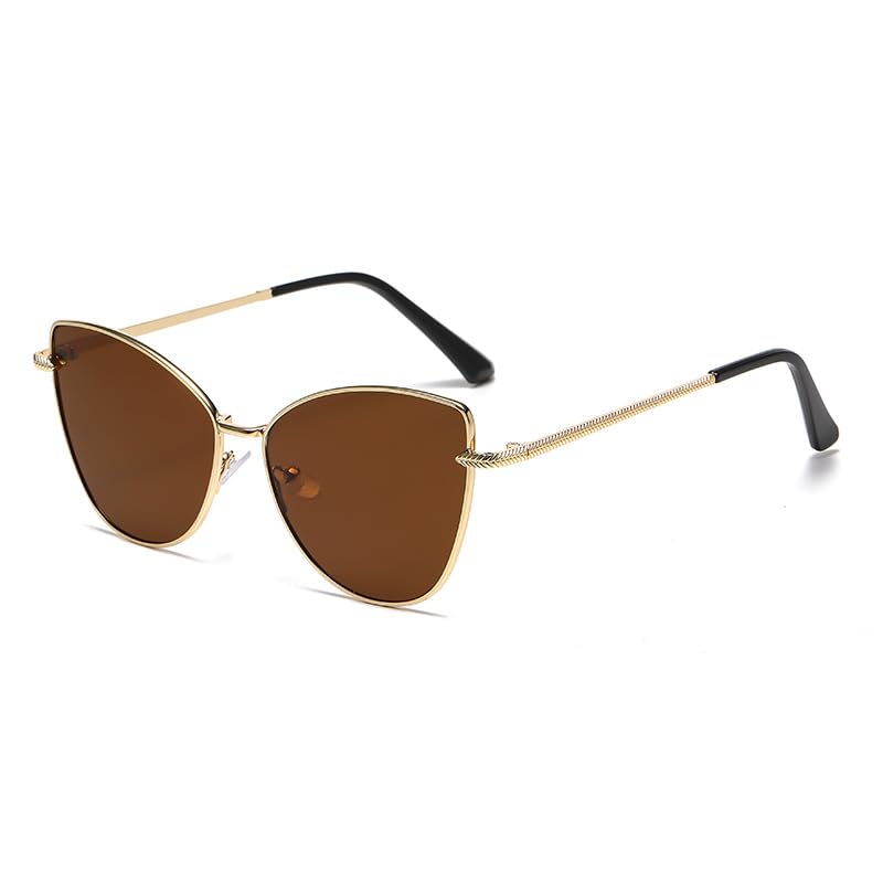 Cat Eye Sunglasses for Women Stylish Metal Butterfly Frame Trendy Sun Glasses E1326-image-26