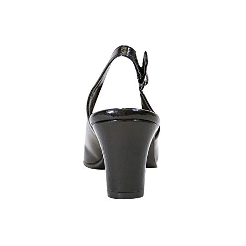 Peerage Celina Women's Wide Width Patent Leather Slingback Shoes4