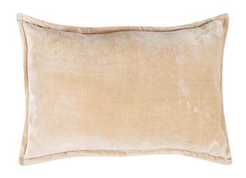 Image of Sands Premium Ultra Soft Woollen Pillow Cover Set of 2 for Winter with Zipper Closure, Cozy Pillow Case Perfect for Warmth, Flannel Warm Pillowcases, King size-18X28 Inches (Beige)
