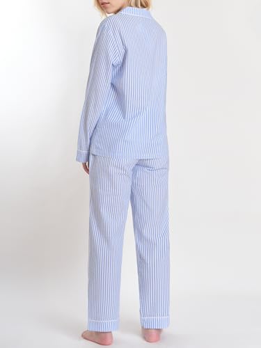 Women's Petite Pajama Set Petite Size Cotton Seersucker Pjs3