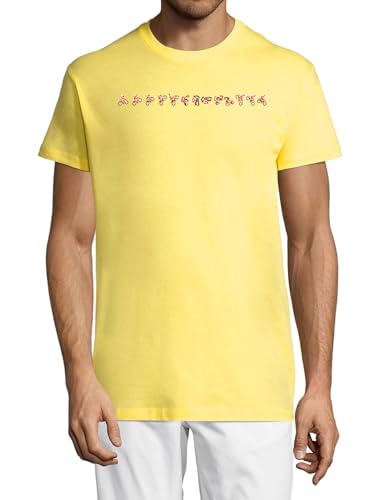 T-shirt col rond homme coton jaune anti-transpiration pour rester frais