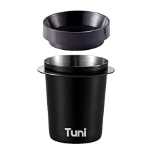 TUNI 51mm Dosing Funnel and Dosing Cup Set, Espresso Coffee Dosing Ring Fits 51mm Portafilter