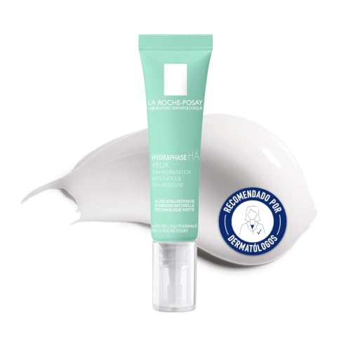 La Roche Posay Contorno de Ojos Rehidratante, Reduce Bolsas y Ojeras, Hidrata y Rellena la Piel durante hasta 24H, Fórmula con Ácido Hialurónico y Agua Termal, Hydraphase HA Ojos, 15 ml