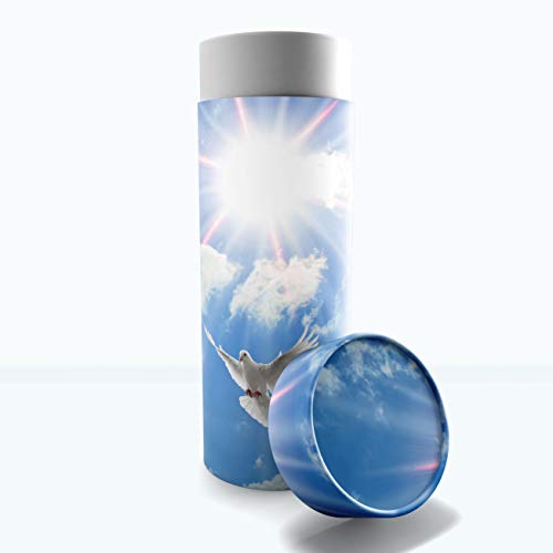 Holy Dove Scattering Tubes for Human Ashes TSA Approved Scattering Urn and Eco-Friendly Biodegradable Urns for Human Ashes & Biodegradable Urn for Burial at Sea