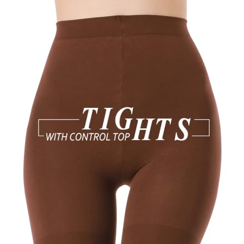 Image of YAGAXI Opaque Control Top Pantyhose for Women High Waist 70D Women's Tights