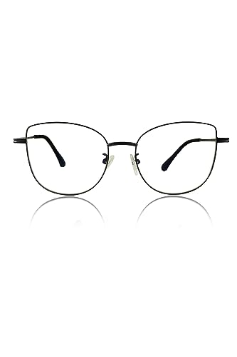 Image of Jodykoes Cat Eye Frames for Women Premium Series Designer Eyeglasses with Blu Cut Anti-Glare Protection | Fashionable Metal Frames | Ideal for Computer and Blue Rays