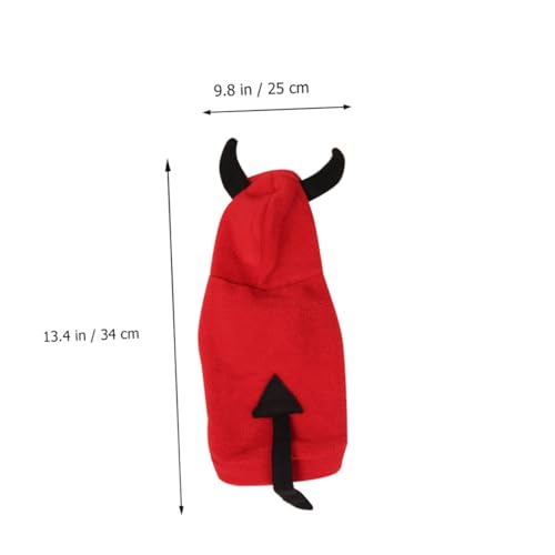 Disfraz Diablo para Perros Pequeños WOONEKY S miniatura 2