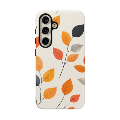 Coque Samsung S24 feuilles d'automne orange pour vibrer de style