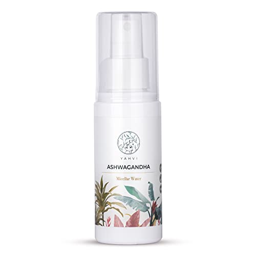 Yahvi Ashwagandha Micellar Water | Face Cleanser for Dirt, Oil & Makeup Removers | No Rinse Formula | Pure Escape- 100 Ml