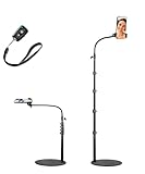 Cell Phone Stand, Phone Floor Stand, Swivel Cell Phone Mount with Height Adjustable Stand, Heavy Stable Base, Compatible with iPhone 15, iPhone 15 Pro Max, iPhone 15 Plus, 14, 13, 12, 11