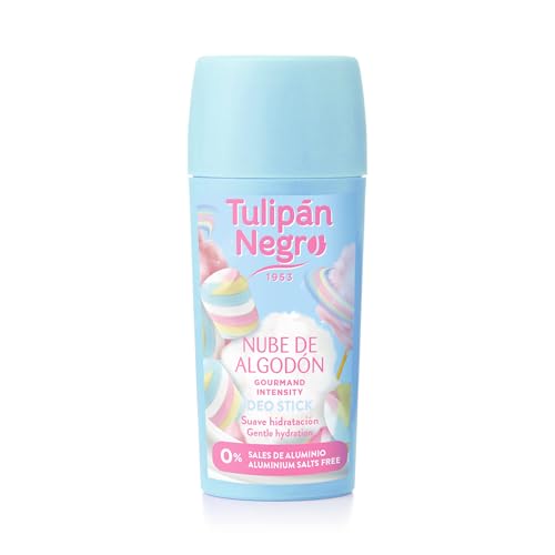 Tulipán Negro Desodorante Stick Nube de Algodón 50 ml, Sin Sales de Aluminio, Sudor Controlado