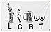 Liberty Beer Guns Tits – lustiger Wandteppich, coole Wandflaggen, einseitige Flaggen für Dekoration, Studentenwohnheim, Zimmer oder für Studentenschlafzimmer und Männerhöhle – LGBT – 90 x 152 cm