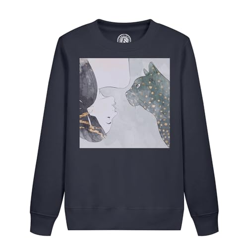 Sweatshirt enfant amour chat vêtement illustré pour jeune fille tendre
