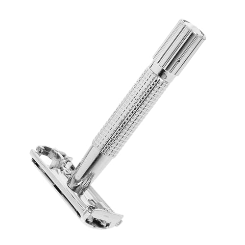 Healeved Vintage Shaving Kit Safety Razor Handle Replaceable Stainless Blades Beard Face Shaver for Men Comfortable Grip