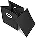 MaidMAX Storage Bins 12x12x12, for Home Organization and Storage, Toy Storage Cube, Closet Organizers and Storage, with Dual Plastic Handles, Black, Set of 6