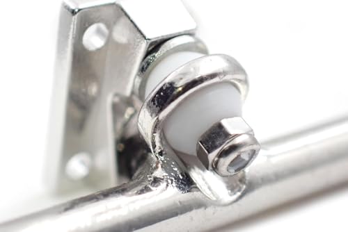 SPITBOARDS 32mm Fingerboard Pro Trucks by, Real Lock-Nuts, Single Axis, Kingpins, Rubber O-Ring Urethane Bushings, Optimized Hanger, Width 32 mm for Fingerboard Tuning & Assembling (White)