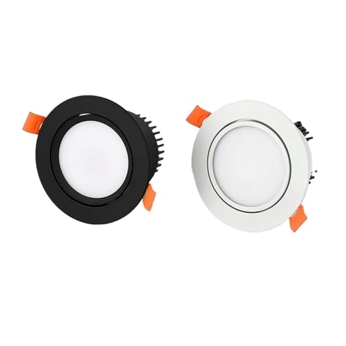 Lámpara de techo para salón: foco LED COB de 9W negro que crea un ambiente acogedor