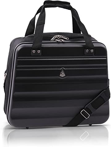 Aerolite Easyjet Maximum Size 45x36x20cm Hand Cabin Luggage Approved Hard Shell Travel Carry On Holdall Shoulder Under Seat Flight Bag with 2 Year Warranty (Black)