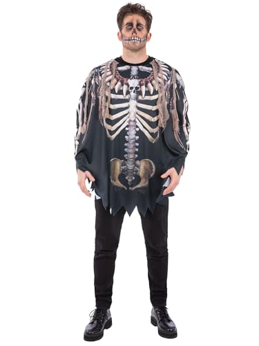 Poncho vudú de brujo adulto capa temática de Halloween y carnaval
