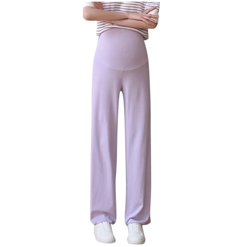 Maternity Dress Yoga Pants Over The Belly Stretchy Work Slack Pregnancy Causal Wide Leg Loose Lounge Trousers