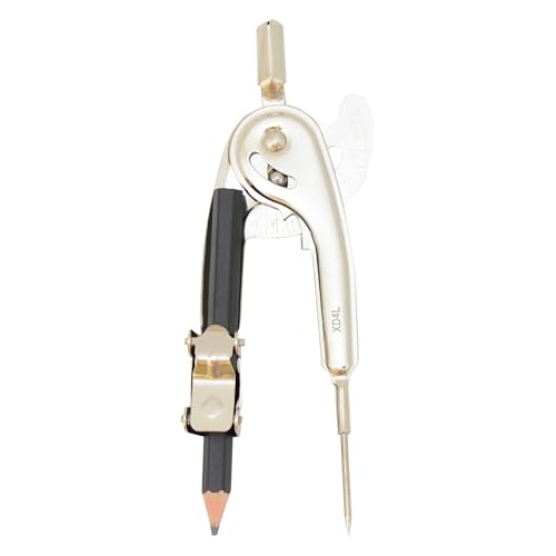 Westcott Metal Ball Bearing Compass with Pencil, Nickel Plated (12201)