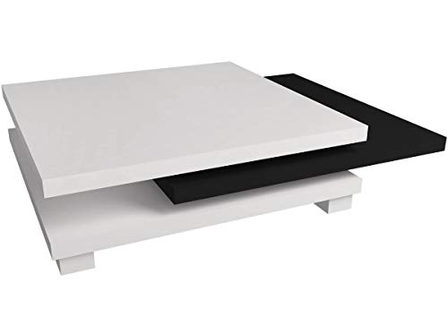 habitatetjardin Mesa de Centro Elena transformable Blanco/Negro