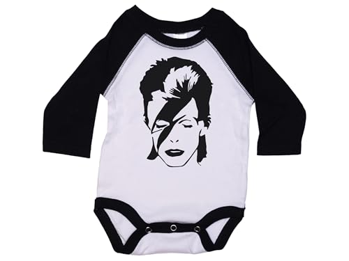 Image of Ziggy Stardust Baby Outfit/Bowie/90's Punk Rock Raglan Onesie