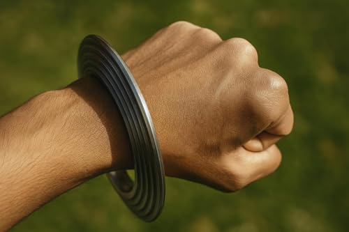 Image of Sarbloh Triple Layered Chakri Kada | Handcrafted Sikh Bracelet | Traditional Nihang Khalsa Weapon Kara | Pure Iron (Sarbloh) Kadha | Symbol of Protection, Discipline & Khalsa Spirit