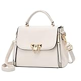 [MYSKUFT] ハンドバッグ ショルダー ファスナー デザイン 斜めがけ 2WAY 小さめ レディース PUレザー おでかけ 小さいバッグ (ホワイト)