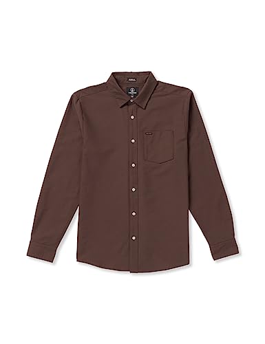 Image of Volcom Men's Long Sleeve Woven Button-up Shirt, Casual Or Dress Shirt for Work & Everyday Wear