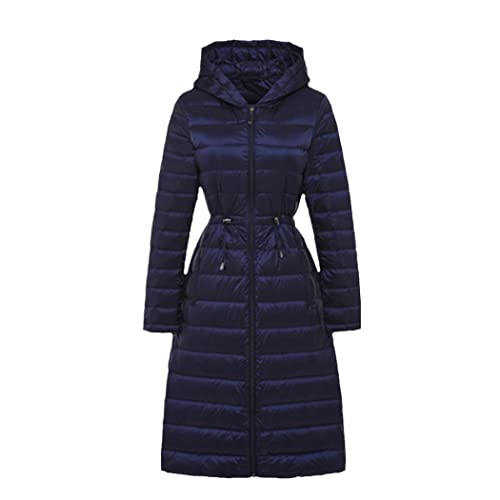 Doudoune longue en duvet de canard avec ceinture pour affronter le froid
