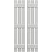 Ekena Millwork ARW401SB311X71STH Americraft Three 3 Exterior Real Wood Spaced Board-n-Batten Shutters (Per Pair), Hailstorm Gray