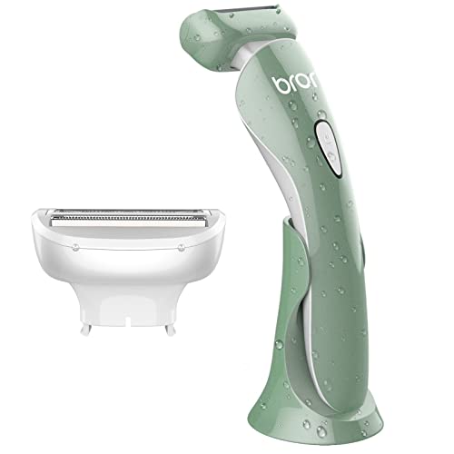 Brori Electric Razor for Women (Green) Plus Extra Original Replacement