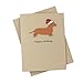 Smooth Dachshund Christmas Cards Custom | 25 Dog Colors | Choose Phrases | Single or Pack of 10 | Santa Hat Holiday Notecard