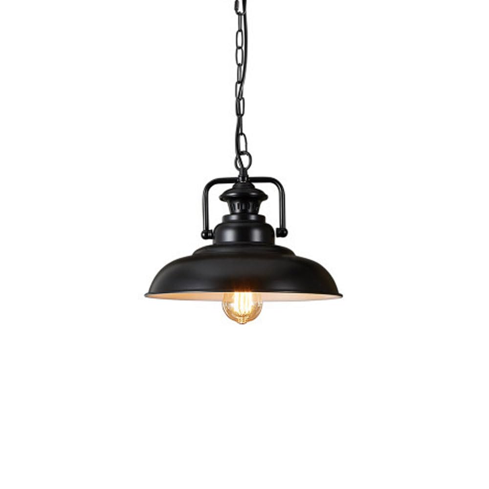 LYMSXAZOU Retro Hanging Light, e27 Light Source Wrought Iron Pendant lamp, Creative Personality Chandelier, Bowl-Shaped lid Ceiling Lighting, Kitchen Bedroom Corridor ho