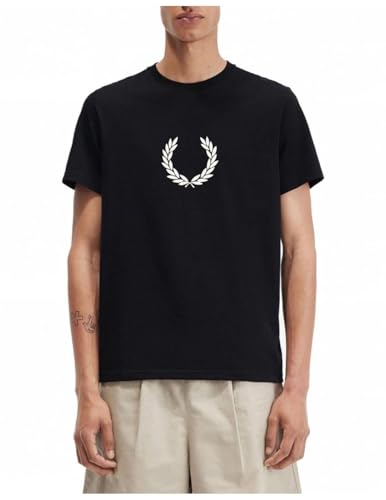 Fred Perry T-shirt avec logo noir blanc vêtement mode homme