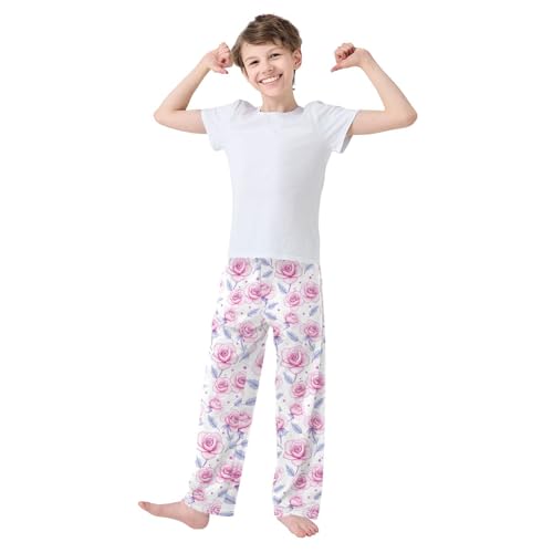 senya Pajama Pants Sleep Pants Light Pink Rose for Age 6-143