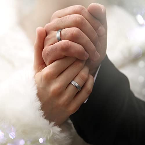 image for King Will BASIC 6mm Mens Titanium Wedding Ring Brushed Finished Weddin