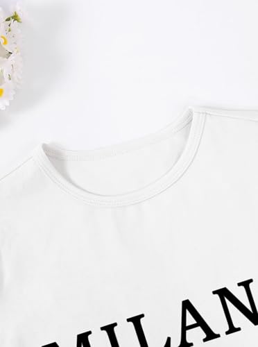Image of Girls' Graphic Tees Summer Cute Tops Casual Short Sleeve Crew Neck T Shirts