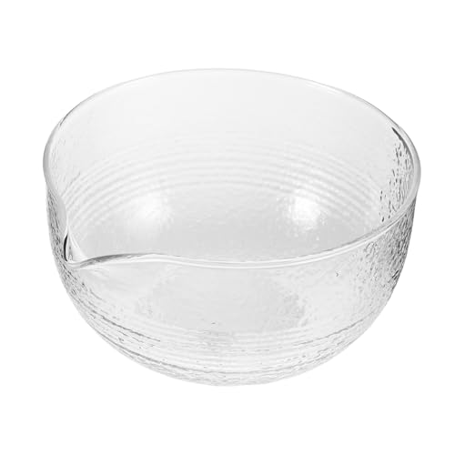 PRETYZOOM Japanese Matcha Bowl with Pouring Spout Transparent Chawan for Traditional Tea Ceremony Lightweight and Portable Matcha Accessories for Tea Enthusiasts for Travel