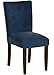 HomePop Parsons Classic Upholstered Accent Dining Chair, Set of 2, Navy Velvet
