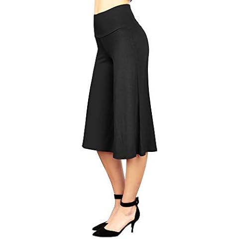 MBJ WB876 Womens Knit Culottes Pants S Black Cover
