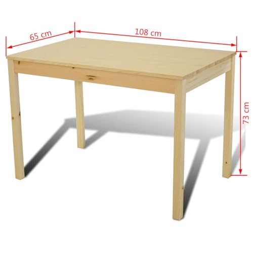 Mesa de comedor con 4 sillas de madera natural para salón comedor completo 8