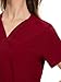 COZYFIT Medical Scrub Tops for Women - Soft Stretch,Curved V-Neck Scrub Tops with 3 Pockets,Burgundy,L