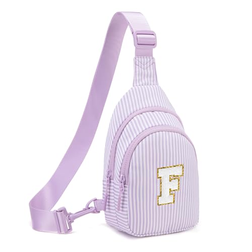 Gifts for 8 9 10 11 12 Year Old Girls Sling Bag Crossbody Bags Fanny Pack for Teen Girls Personalized Gifts for Women Lavender F