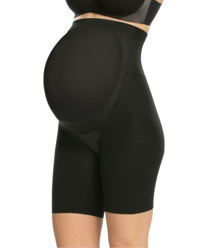 Spanx Damski top modelujący Power Mama Maternity Mid-Tigh Shaper, beżowy (Black 000), 36 (rozmiar producenta: A=S), beżowy (Black 000), 36