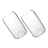 LIGIGWASH 2 piezas Vasos de Vidrio Resistentes con Diseño Forma Lata para Agua Cócteles Cerveza y Refrescos Aptos para Jugos y Bebidas Frías Hogar y Fiestas