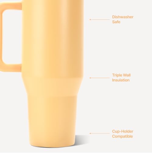 Image of HydroJug Traveler 32oz, Insulated Tumbler with Handle & Straw, Marigold
